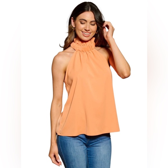 RUFFLE RADIANCE HALTER TOP
Peach - Picture 4 of 6